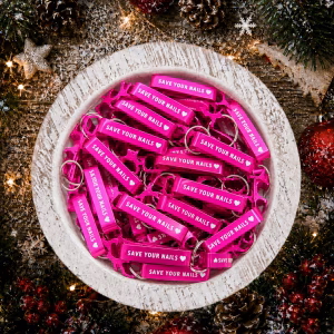 Sleutelhanger Roze               SAVE YOUR NAILS