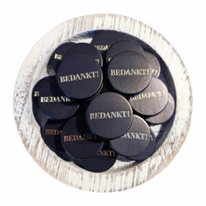 Wensblikje Zwart - Bedankt