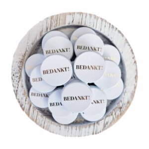 Wensblikje Wit - Bedankt