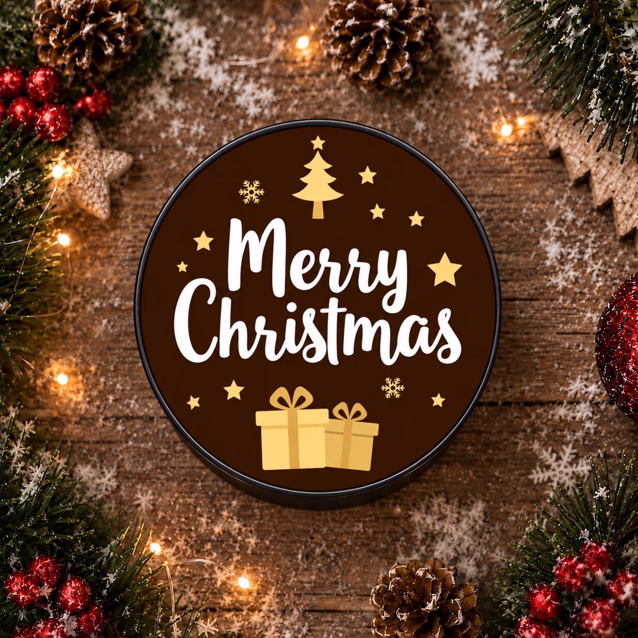 Wensblikje - Merry Christmas - Zwart - Afbeelding 2