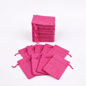 PARTIJ Jute Zakjes Roze 36st